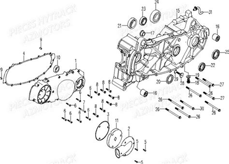 CARTER BAS MOTEUR pièces HYTRACK neuves Pièces Quad HY890 pièces