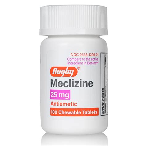 Rugby Antiemetic Tablets | Meclizine HCl 25mg | 100 Ct – Wellspring Meds