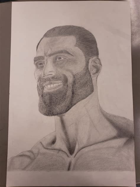 Drew Gigachad For My Art Project Rteenagers