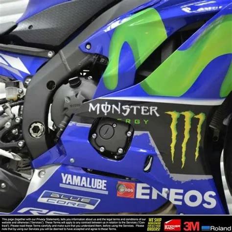 Multicolor Yamaha R Model Movistar Design Full Body Wrap Decal