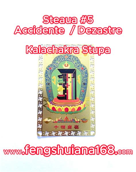 Card Metalic Feng Shui Kalachakra Stupa Fengshuiana168