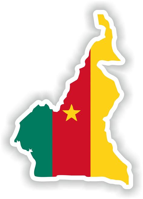 Cameroon Map Sticker Flag For Laptop Book Fridge Guitar Etsy