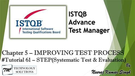 ISTQB Test Manager 5 7 STEP Systematic Test And Evaluation Process