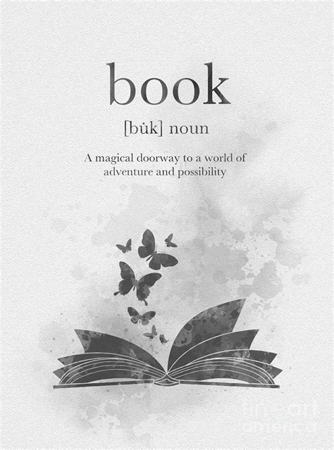 Book Definition Black And White Mixed Media By New Inspiration Fine