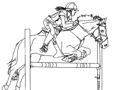 Coloring Pages Of Horses Jumping