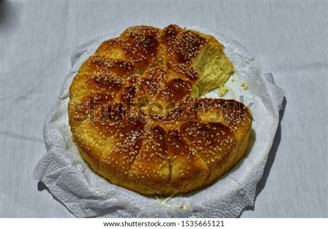 Homemade Pogacha Traditional Bread Balkan Region Stock Photo 1535665121