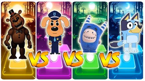 Five Nights At Freddy Sheriff Labrador Oddbods Pogo Bluey Bingo