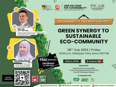 Sustainability Talk Series 2023 Ukm Ysd Chair For Sustainability