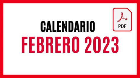 Calendario Febrero Descargar Y Imprimir Pdf Calendario Febrero