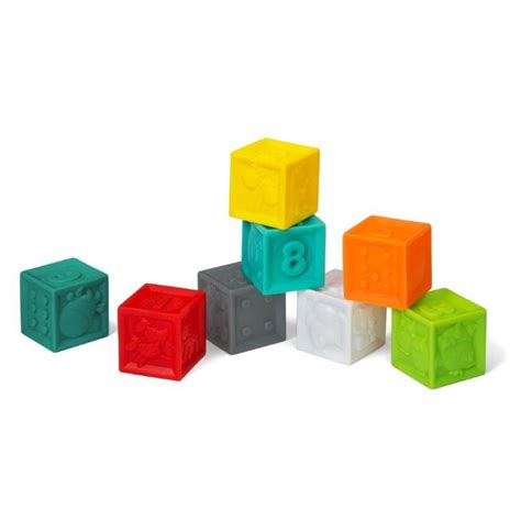 Infantino Squeeze And Stack Plastic Blocks 8 Pieces