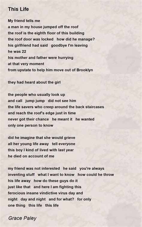 This Life - This Life Poem by Grace Paley