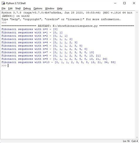 Learn Python Fibonacci Sequence Code