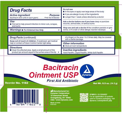 Bacitracin By Dynarex Corporation Bacitracin Ointment