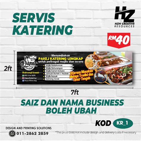 Katering Servis Banner Printing Ready Design Available Shopee Malaysia