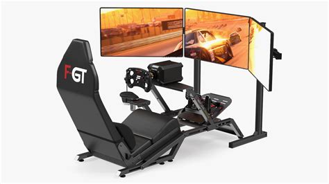 F-GT Racing Simulator Cockpit F1 with 3 Monitors 3D Model $99 - .3ds .blend .c4d .fbx .max .ma ...