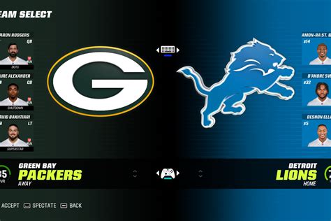 Watch Live Detroit Lions Vs Green Bay Packers Madden 23 Simulation