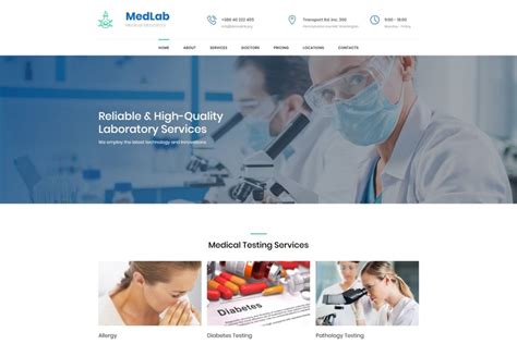 Medical Laboratory Website Template - MotoCMS