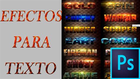 Pack Efectos De Texto Para Photoshop Cs Cs Cs Cc Youtube