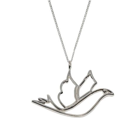 Sterling Silver Dove Necklace - Helen Daniels