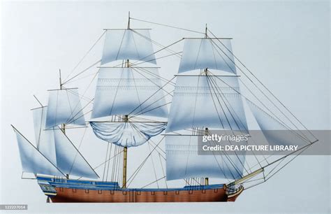 Naval ships - United States' Continental Navy frigate USS Hancock,... News Photo - Getty Images