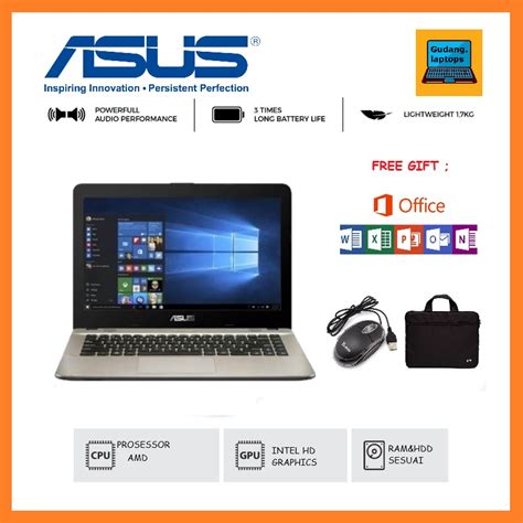 Jual Laptop Asus X441ba Amd Ram 4gb Ssd 256gb Windows 10 Shopee Indonesia