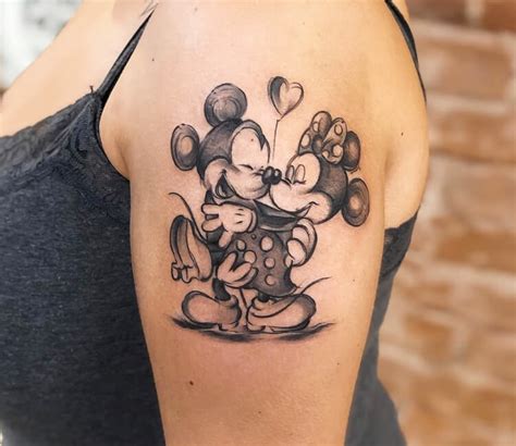 Mickey Mouse And Minnie Mouse Tattoo