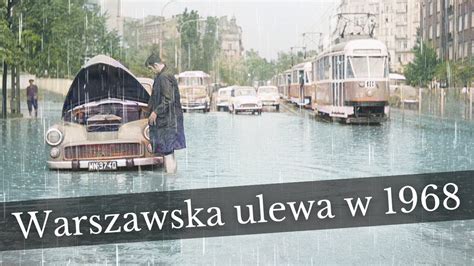 Ulewa W Warszawie Na Ulicy Pu Awskiej W Roku Historia Polski