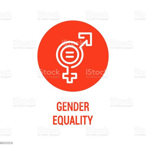 Gender Equality Color Icon Womens Rights Corporate Social Responsibility Stock Illustration