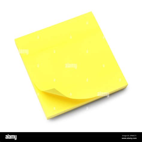 Blank Yellow Sticky Notes On White Background Stock Photo Alamy