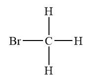 Draw the structure of methyl bromide. | Homework.Study.com