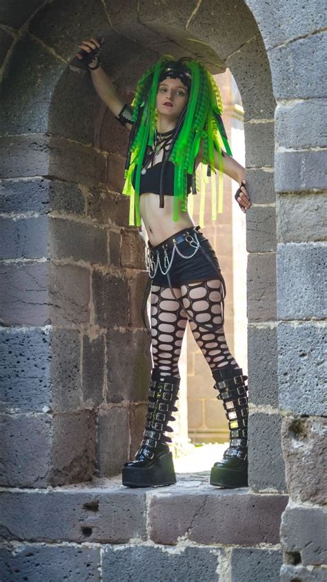 Green Cybergoth Cybergoth Dreadlock Style Alternative Girls