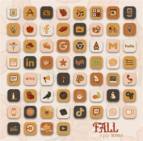 Fall Aesthetic App Icons For IOS Free Fall App Icons For IPhone