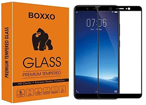 BOXXO Premium Edge To Edge Tempered Glass Screen Protector For Vivo V7