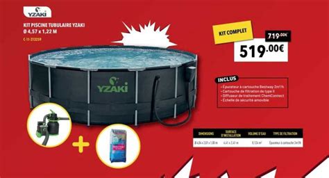 Promo Yzaki Kit Piscien Tubulaire Chez Cash Piscines ICatalogue Fr