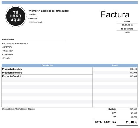 Plantilla De Factura De Venta Descarga Gratis