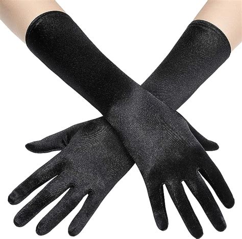 Amazon Babeyond Long Opera Party S Satin Gloves Stretchy Adult