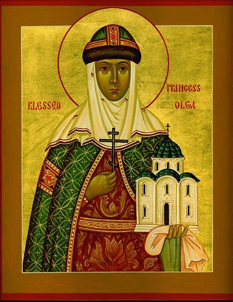 Equal To The Apostles Blessed Great Princess Olga In Holy Baptism