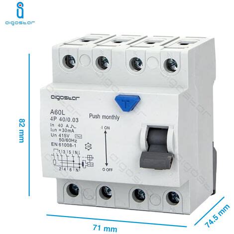 INTERRUTTORE DIFFERENZIALE SALVAVITA AC 4P 40A 30mA 415V PROTEZIONE DA