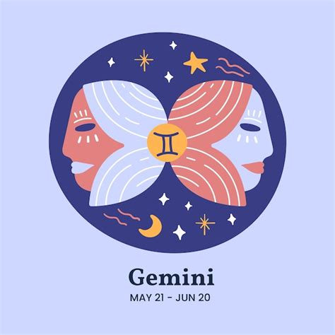 Premium Vector Hand Drawn Gemini Logo Template