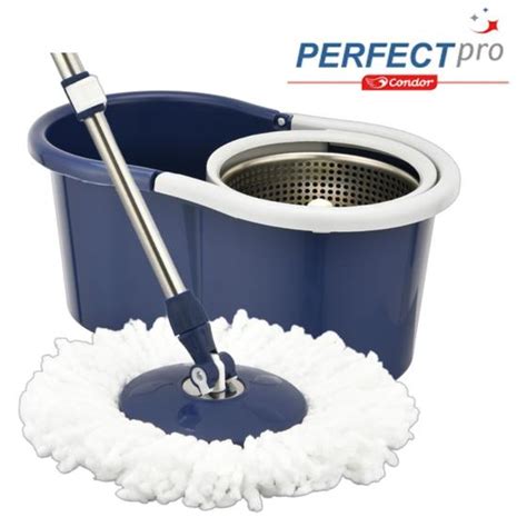 Mop Giratorio Tornado Inox 360 Limpeza Esfregao Microfibra Perfect