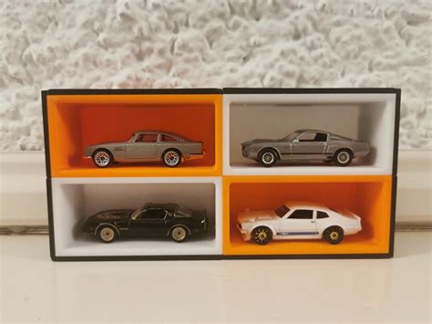 3D Printed Hot Wheels Wall Display Shelf Case Customizable Digital