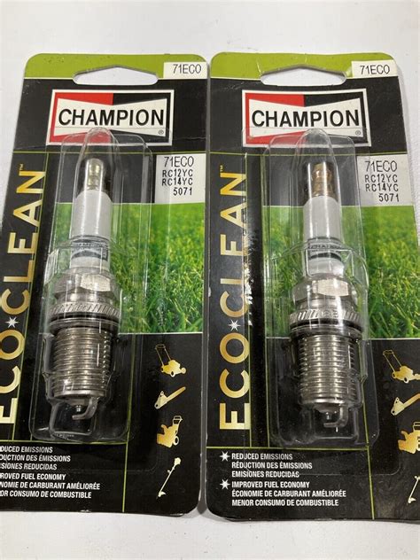 2 Champion 71eco Eco Clean Spark Plugs Replace Rc12yc Rc14yc 71ez