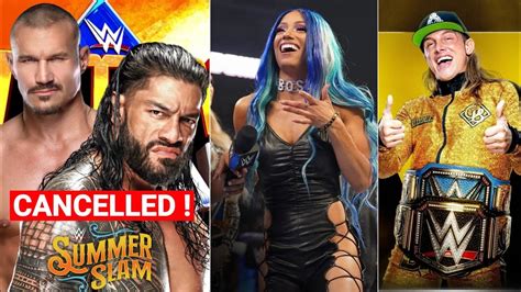 Roman Reigns Vs Randy Orton Summerslam Cancelled Sasha Banks