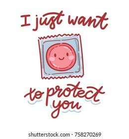 Friendly Illustration About Safe Sex Lettering Stock Vector Royalty Free Shutterstock