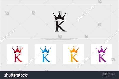 Crown Concept Vector Logo Design K Stock Vector (Royalty Free ...