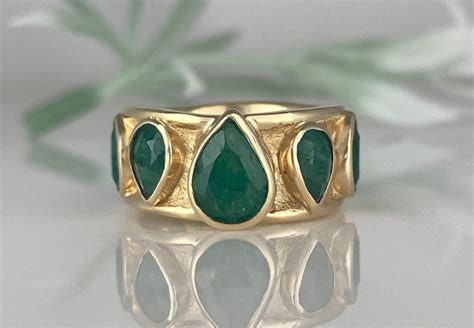 Emerald Ancient Sands Statement Ring Jeanette Walker Jewellery