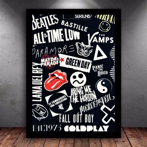 Quadro Decorativo Bandas Rock N Roll Elo Produtos Especiais