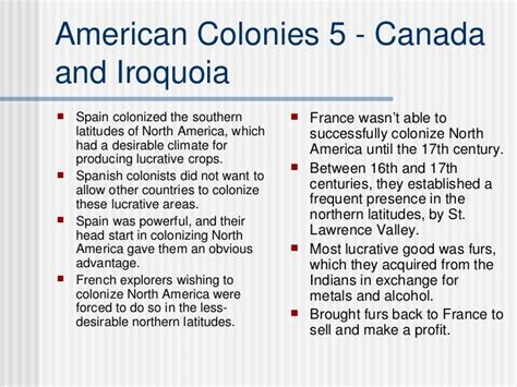 French Colonies Of North America