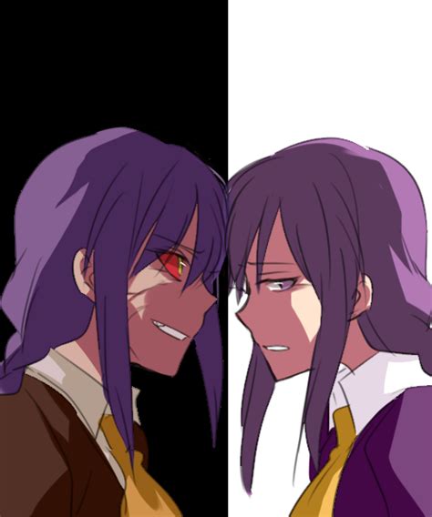 Safebooru Braid Melty Blood Multiple Girls Nagato123 Purple Eyes