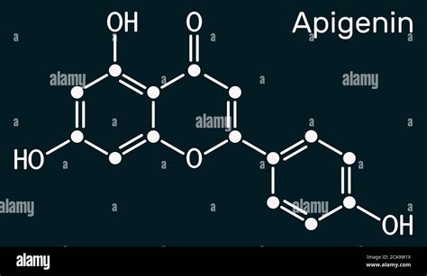 Apigenina C15H10O5 flavona molécula de aglycone Es flavonoide de